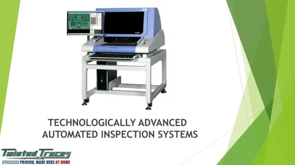 Technologically Advanced Automated Inspection (AOI) Systems