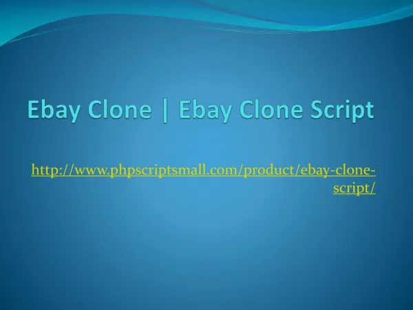 Ebay Clone | Ebay Clone Script