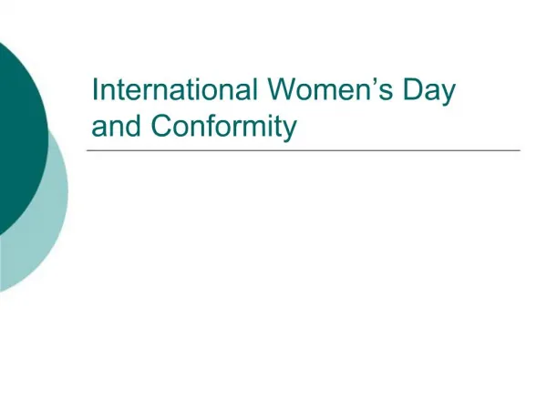 International Women s Day and Conformity