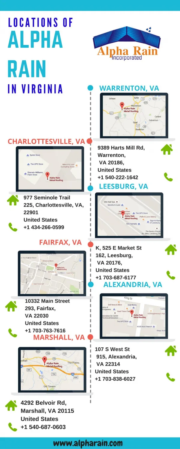 All the Places in Virginia Where Alpha Rain is Open For Service