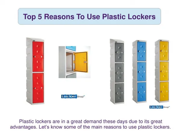 Top 5 Reasons To Use Plastic Lockers
