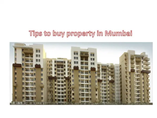 Tips to buy property in Mumbai