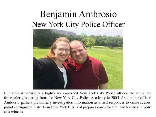 Benjamin Ambrosio - New York City Police Officer