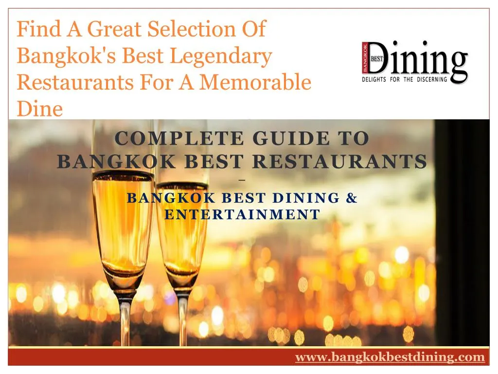 find a great selection of bangkok s best legendary restaurants for a memorable dine