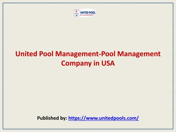 Pool Management Company in USA