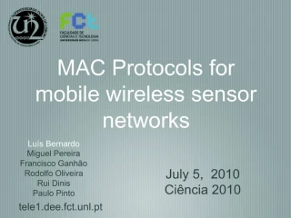 MAC Protocols for mobile wireless sensor networks - slide 1
