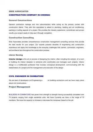 Builders in Coimbatore, Construction Company in Coimbatore - slide 1