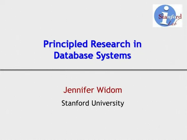 Principled Research in Database Systems