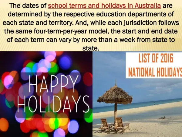 Get List Of national Holidays