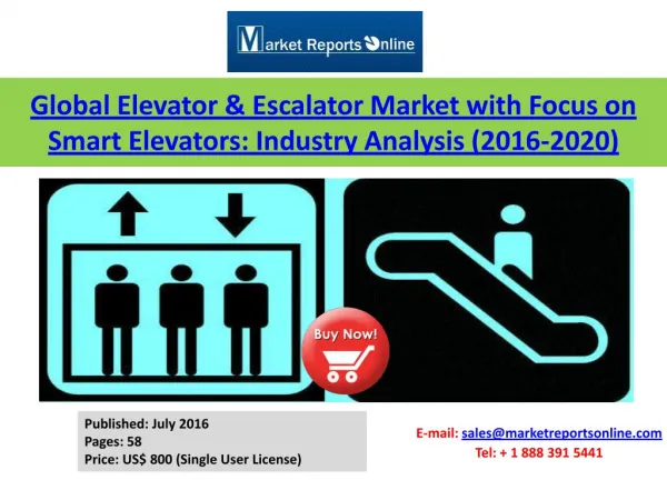 Elevators and Escalators Market Analysis 2016-2020