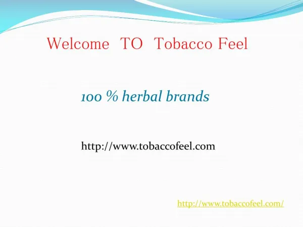 100% Herbal Brand and environmentally friendly cigarettes -Tobaccofeel