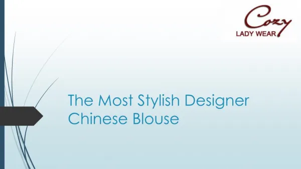 The Most Stylish Designer Chinese Blouse