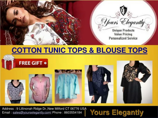 Yours Elegantly Cotton Tunic Tops and Blouse Tops