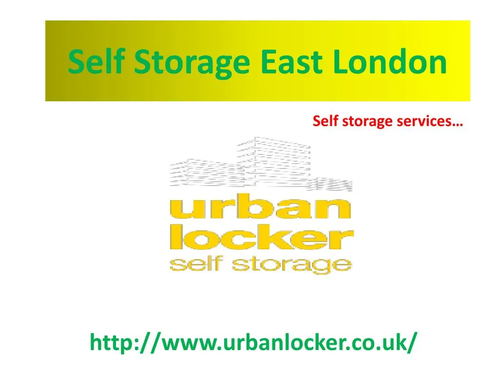 self storage east london