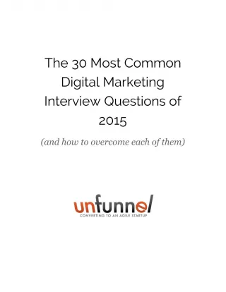 30 Most Common Digital Marketing Interview Questions - slide 1