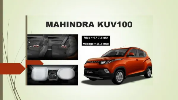 Mahindra KUV100 Price in India, Review, Pics, Specs & Mileage
