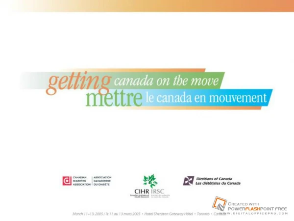Linking Canada On The Move with Health Promotion Groups: