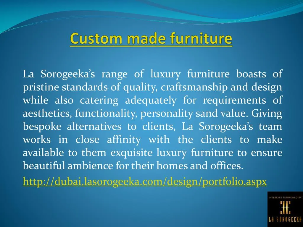 custom made furniture