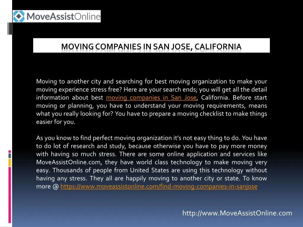 moving companies in san jose california