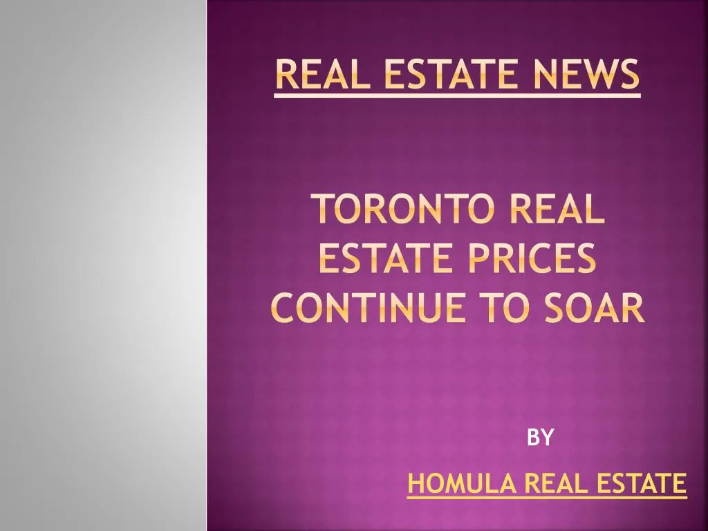 toronto real estate prices continue to soar