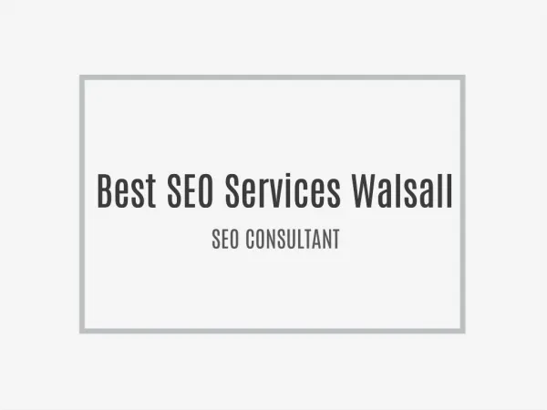 Best SEO Services Walsall