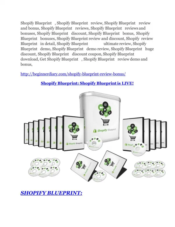 Shopify Blueprint review - EXCLUSIVE bonus of Shopify Blueprint