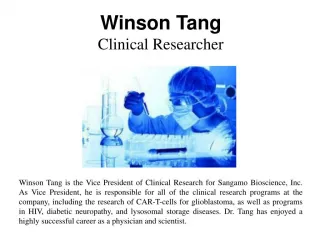 Winson Tang - Clinical Researcher - slide 1
