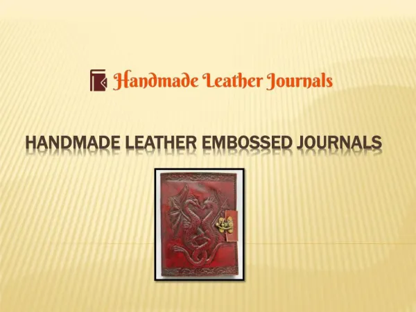 Handmade Leather Embossed Journals