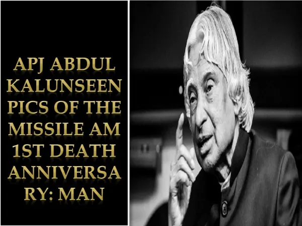 APJ Abdul Kalam 1st Death Anniversary: Unseen Pics Of The Missile Man