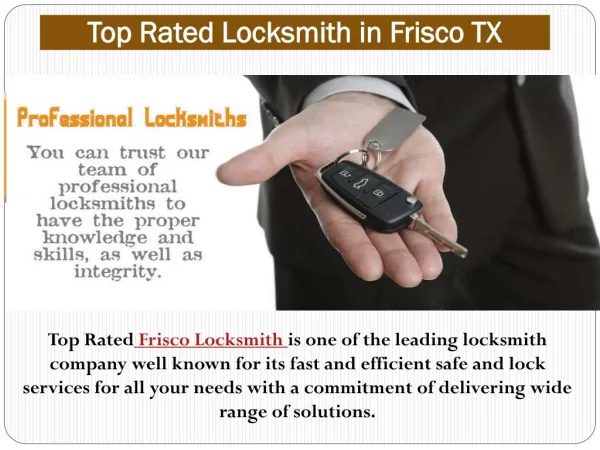 Locksmith in Frisco TX