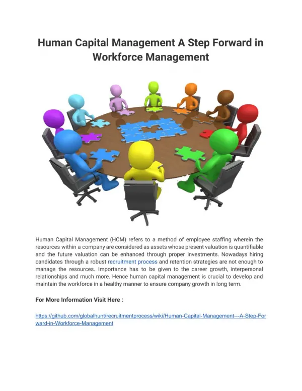 Human Capital Management A Step Forward in Workforce Management