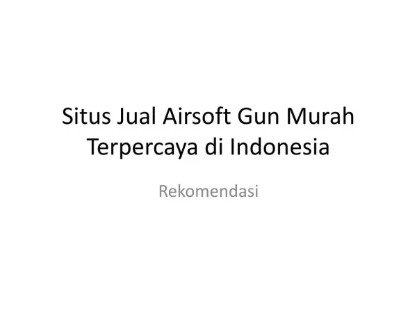 Jual Airsoft Gun Murah