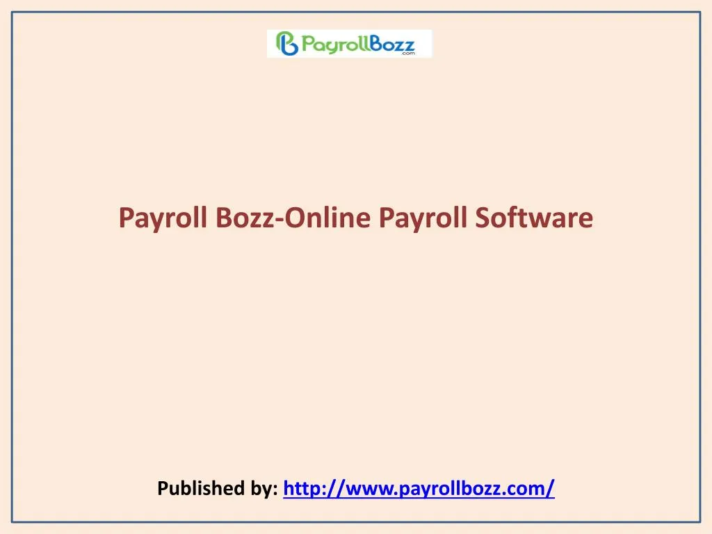 payroll bozz online payroll software published by http www payrollbozz com