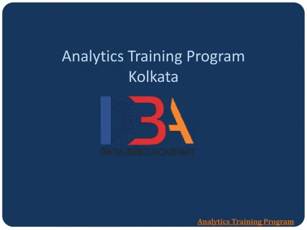 Analytics Training Program - Data Brio Academy