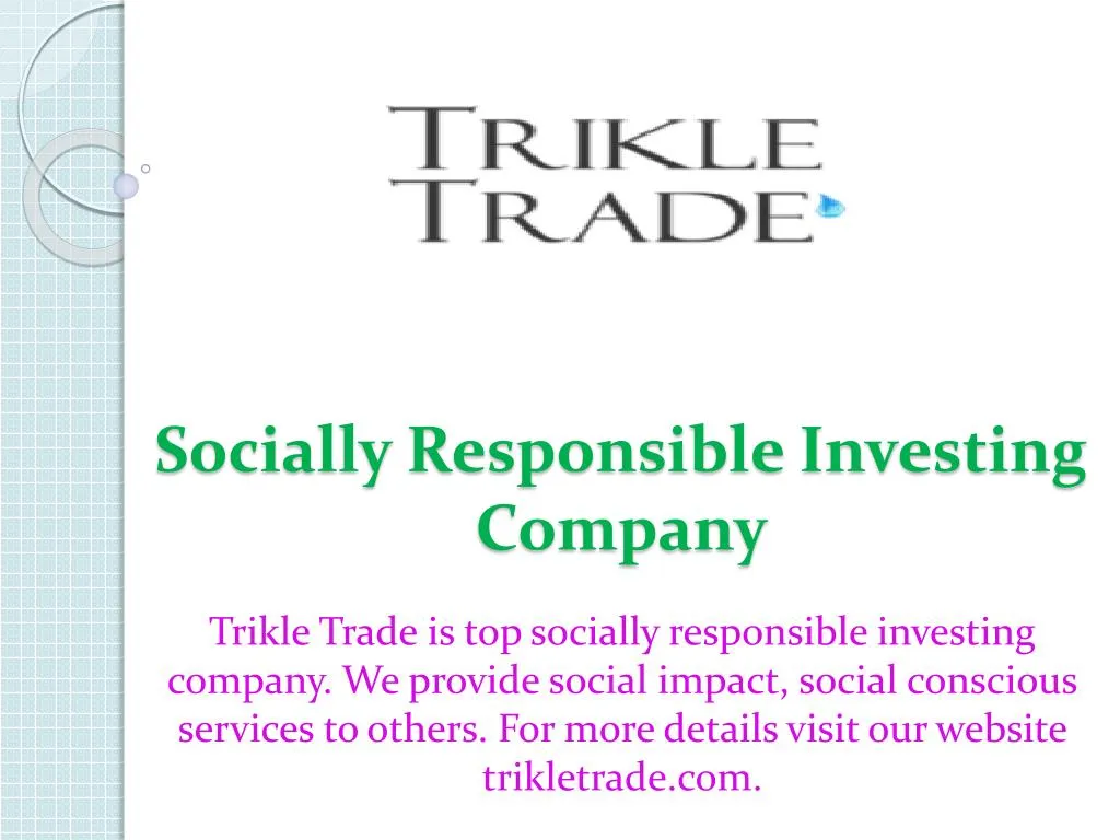 socially responsible investing company