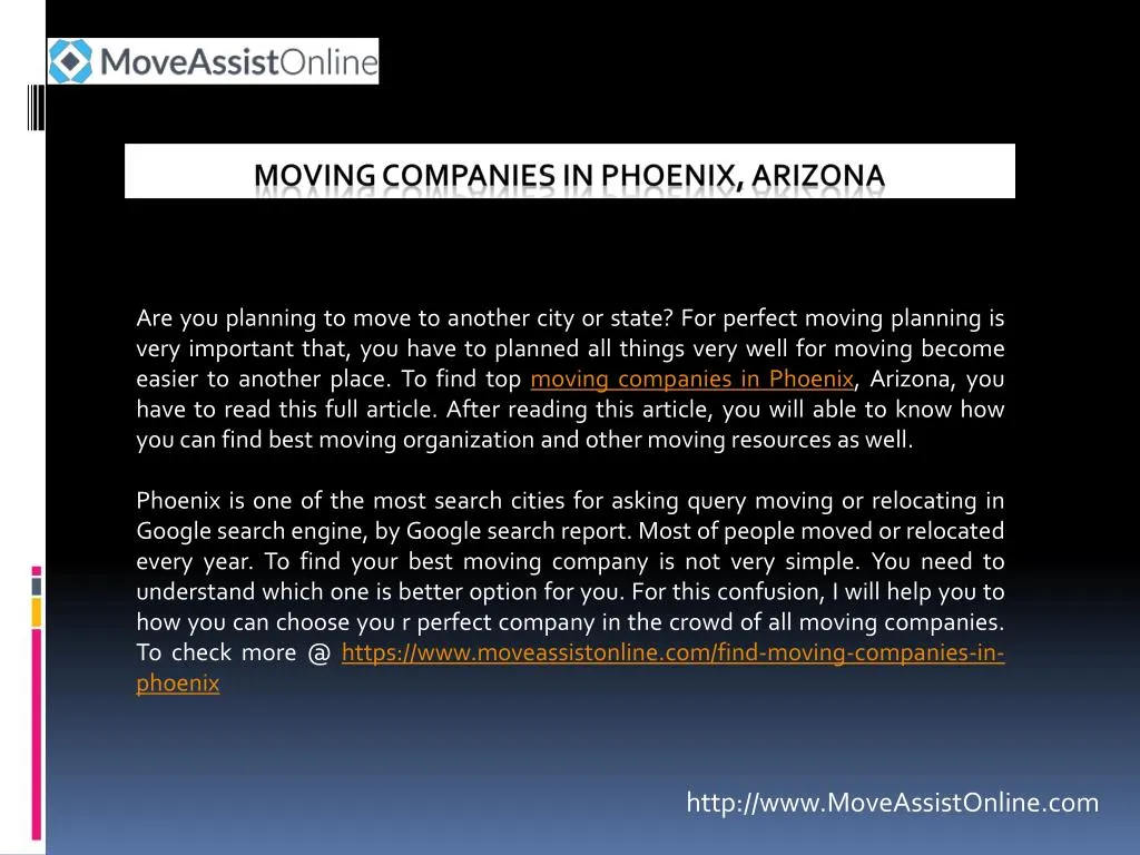 moving companies in phoenix arizona