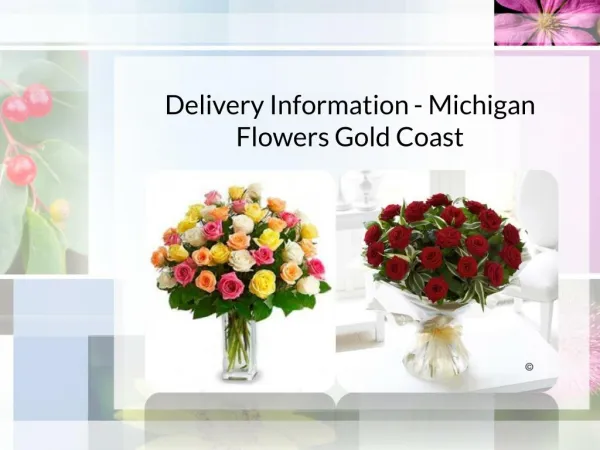 Delivery Information - Michigan Flowers Gold Coast