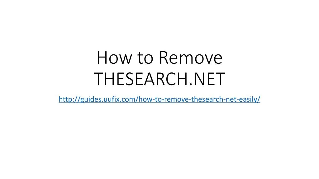 how to remove thesearch net