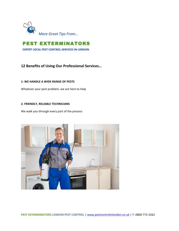 Cheap emergency pest control London