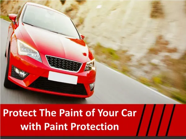 Protect The Paint of Your Car with Paint Protection