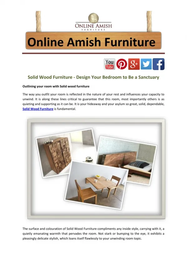 Solid Wood Furniture - Design Your Bedroom to Be a Sanctuary