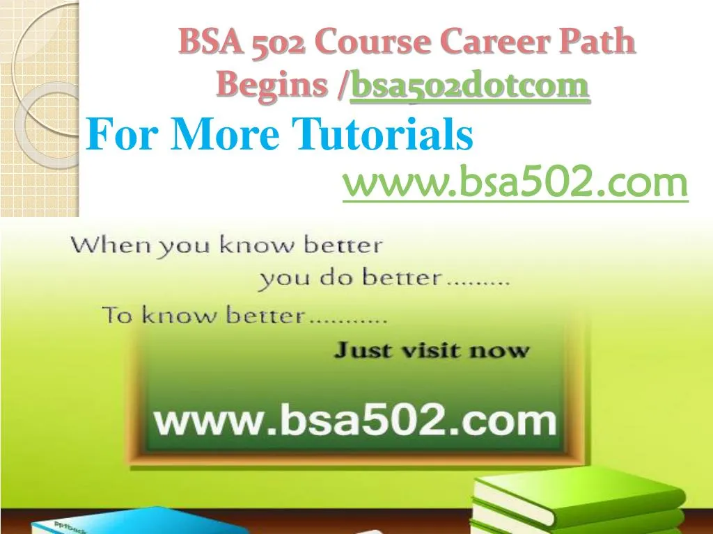 bsa 502 course career path begins bsa502 dotcom