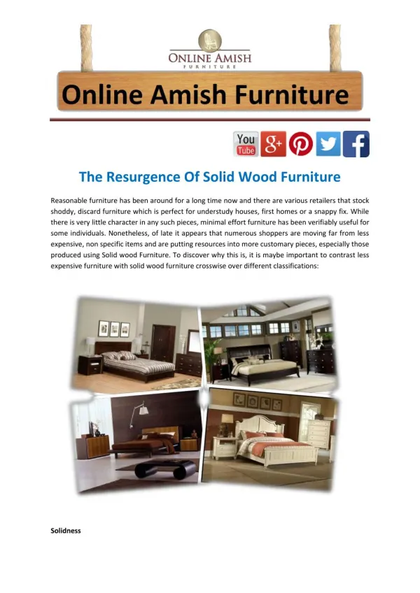 The Resurgence Of Solid Wood Furniture