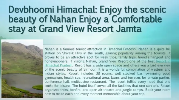 Resort in Himachal Pradesh