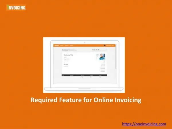Required Feature for Online Invoicing Program