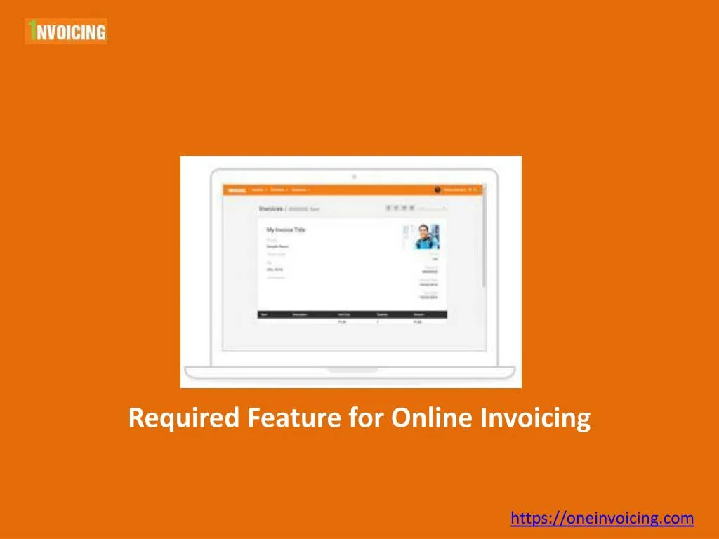 required feature for online invoicing