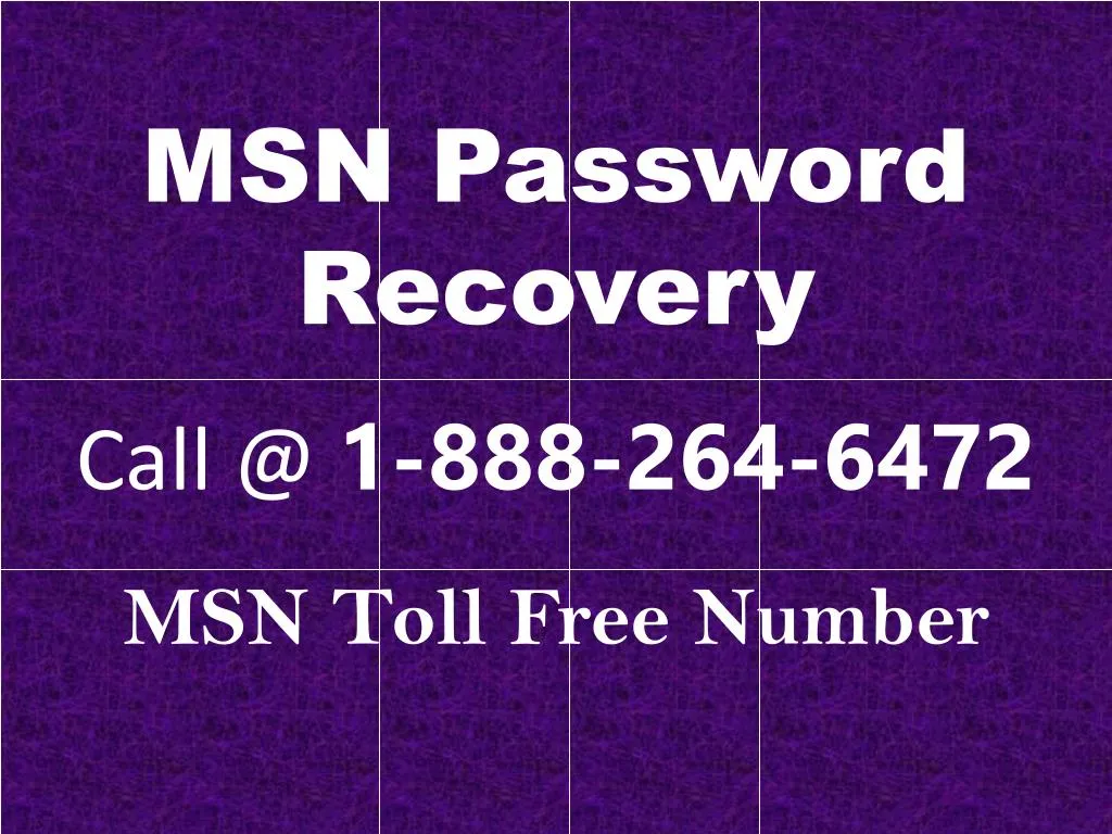 msn password recovery