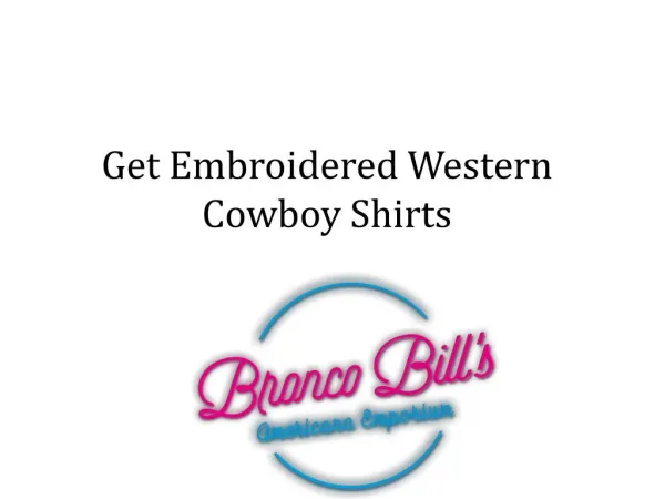 Get Embroidered Western Cowboy Shirts