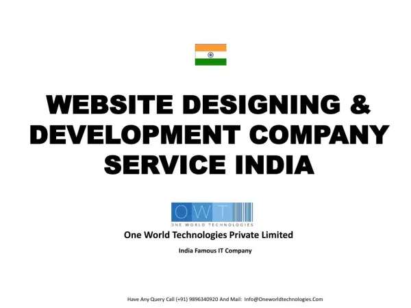 Website Designing and development company service from india