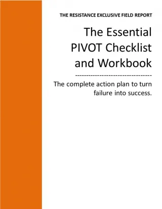 The Agile "PIVOT" Checklist and Workbook